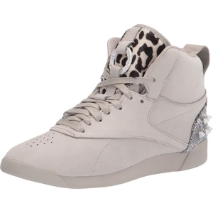 image:imageReebok Womens Freestyle Hi High Top Basketball SneakersShady GreyShady GreyFearless Purple