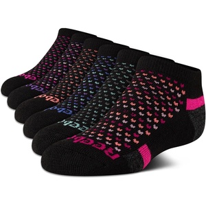 image:imageReebok Womens Quarter Socks 6 Pack Comfort Cushioned Athletic Socks  Moisturewicking Fabric Keeps Feet Dry Flexible Knit Hugs the Arch Plush Footbed Absorbs ShockBlack Multi