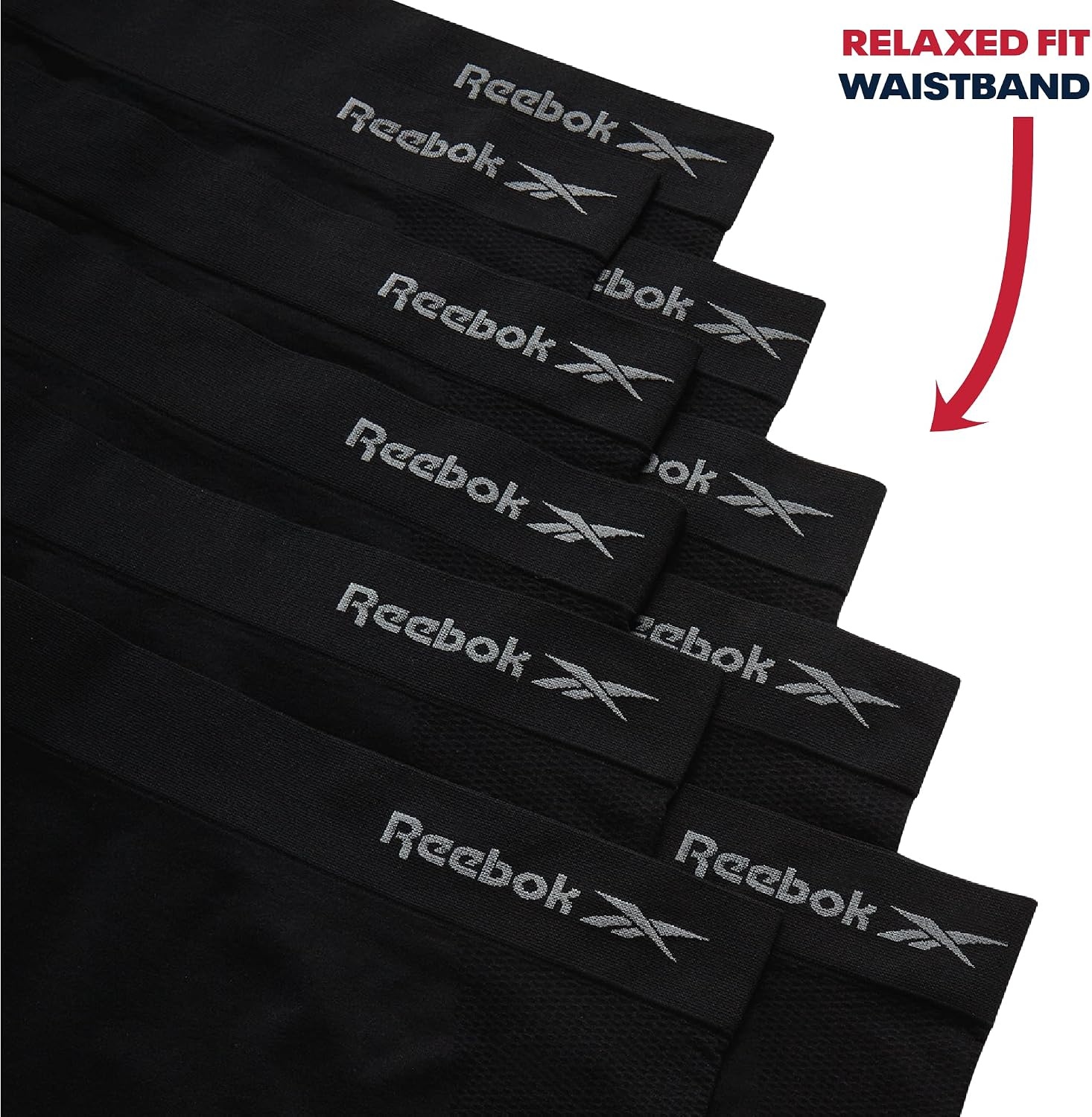 image:imageReebok Womens Boyshorts  10 Pack Performance Seamless Underwear for Women  StayPut Fit Moves Naturally with Your Body Tagless 4Way Stretch Eliminates Visible Lines and Pressure PointsAll Black