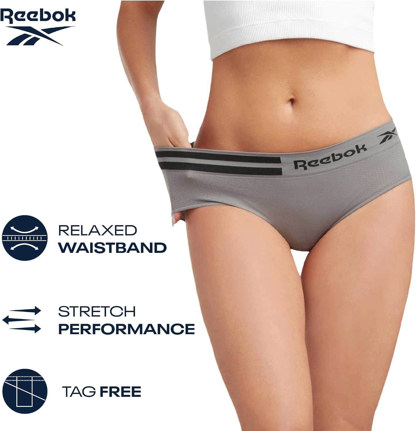 image:imageReebok Womens Thongs  3 Pack Soft Stretch Performance TagFree NoShow  Smooth Invisible Comfort Under Leggings Dresses and Jeans Flexible Fabric for Everyday Rotation or WorkoutsMaroonPinkPrint