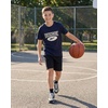 image:imageRebook 2 Pack Boys Cotton TShirts  Kids Teens Short Sleeve Crew Neck Athletic Running Basketball Tee Tops 618Solid Black  Solid Navy Blazer
