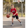 image:imageRebook 2 Pack Boys Cotton TShirts  Kids Teens Short Sleeve Crew Neck Athletic Running Basketball Tee Tops 618Solid Black  Solid Poppy Red