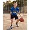image:imageRebook 2 Pack Boys Cotton TShirts  Kids Teens Short Sleeve Crew Neck Athletic Running Basketball Tee Tops 618Solid Black  Solid Royal Blue