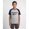 image:imageReebok 2 Pack Boys Short Sleeve Raglan Cotton Crew Neck T Shirt Athletic Baseball Tee Tops Kids Teens Youth 618Charcoal Heather  Grey Heather