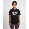 image:imageReebok 2 Pack Boys Short Sleeve Raglan Cotton Crew Neck T Shirt Athletic Baseball Tee Tops Kids Teens Youth 618Solid Black  Solid Black