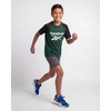 image:imageReebok 2 Pack Boys Short Sleeve Raglan Cotton Crew Neck T Shirt Athletic Baseball Tee Tops Kids Teens Youth 618Solid Black  Solid Hunter Green