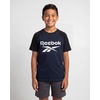 image:imageReebok 2 Pack Boys Short Sleeve Raglan Cotton Crew Neck T Shirt Athletic Baseball Tee Tops Kids Teens Youth 618Solid Black  Solid Navy Blazer