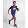 image:imageReebok 2 Pack Boys Short Sleeve Raglan Cotton Crew Neck T Shirt Athletic Baseball Tee Tops Kids Teens Youth 618Solid Black  Solid Royal Blue