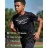 image:imageReebok 3 Pack Boys Dry Fit T Shirts Short Sleeve Athletic Active Sports Tee Shirt for Kids Teens Youth Boy Spring Size 618Solid Black  Solid Black  Solid Black Reebok Logo