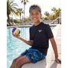 image:imageReebok 3 Pack Boys Short Sleeve Rash Guard TShirt  Sun Protection UPF UV Swim Shirt for Kids amp YouthSolid Black  Solid Ski Patrol  Solid All Aboard