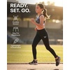 image:imageReebok 3 Pack Girls Leggings Athletic Dance Cheer Workout Pants for Kids Teens Tweens Youth Activewear Bottoms  Size 616Solid Black  Solid Plum Perfect  Solid Orchid Petal
