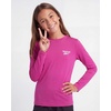 image:imageReebok 3 Pack Girls Long Sleeve Rashguard Swim Shirt UPF Sun Protection Rasghguard Swimsuit for Kids Teens TweensSolid Black  Solid Fuchsia Fedora  Solid Fragrant Lilac