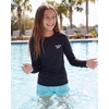 image:imageReebok 3 Pack Girls Long Sleeve Rashguard Swim Shirt UPF Sun Protection Rasghguard Swimsuit for Kids Teens TweensSolid Black  Solid Navy Peony  Solid Charcoal Art