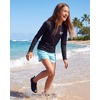 image:imageReebok 3 Pack Girls Long Sleeve Rashguard Swim Shirt UPF Sun Protection Rasghguard Swimsuit for Kids Teens TweensSolid Black  Solid Navy Peony  Solid Charcoal Art