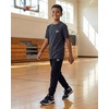 image:imageReebok 4 Pack Boys Short Sleeve Cotton Crew Neck T Shirt Athletic Sports Tee Tops Kids Teens YouthSolid Black  Charcoal Heather  Grey Heather  Solid Bright White