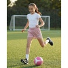image:imageReebok 4 Pack Girls Mesh Shorts Athletic Soccer Basketball Volleyball Running Track Softball Sports Gym Workout School 616Solid Black  Solid Quiet Shade  Solid Fuchsia Fedora  Solid Fragrant Lilac