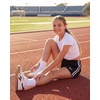 image:imageReebok 4Pack Girls Athletic Mesh Shorts with Side Taping  Volleyball Basketball Running Shorts Kids Tweens Teens YouthSolid Black  Solid Plum Perfect  Solid Orchid Petal  Solid Bright White