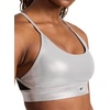 image:imageReebok Apparel Womens Lux Strappy Bra Vector ChromeVector Chrome
