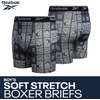 image:imageReebok Boys Underwear  6 Pack Performance Boys Boxer Briefs with Pouch  These Reebok boys boxer briefs are designed to keep active kids comfortable from school mornings to sports practice and everyMedium GreyBlackAlloy Print