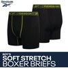 image:imageReebok Boys Underwear 3 Pack Performance MoistureWicking Boxer Briefs  Precise Youth Inseam Sizing Keeps Him Comfy Built for School Sports and Everyday PlayJet Black
