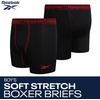 image:imageReebok Boys Underwear 3 Pack Performance MoistureWicking Boxer Briefs  Precise Youth Inseam Sizing Keeps Him Comfy Built for School Sports and Everyday PlayClassic Black With Contrast