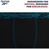 image:imageReebok Boys Underwear 4 Pack Performance MoistureWicking Boxer Briefs  Lightweight MoistureWicking Fabric Keeps Skin Dry Flexible StayPut Legs Prevent Riding Up During ActivityTeal BlueBlackBlue DepthsMediterranean Print