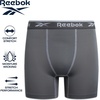 image:imageReebok Boys Underwear 4 Pack Performance MoistureWicking Boxer Briefs  Lightweight MoistureWicking Fabric Keeps Skin Dry Flexible StayPut Legs Prevent Riding Up During ActivityMonument PrintMedium GreyTeal BlueGreen Flash