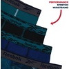 image:imageReebok Boys Underwear 4 Pack Performance MoistureWicking Boxer Briefs  Lightweight MoistureWicking Fabric Keeps Skin Dry Flexible StayPut Legs Prevent Riding Up During ActivityTeal BlueBlackBlue DepthsMediterranean Print