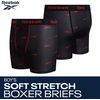 image:imageReebok Boys Underwear 8 Pack Performance MoistureWicking Boxer Briefs  Lightweight Breathable MoistureWicking Fabric Keeps Kids Cool and Dry Flexible Fit Reduces BunchingBlackBlack Print With Contrast
