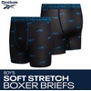 image:imageReebok Boys Underwear 8 Pack Performance MoistureWicking Boxer Briefs  Lightweight Breathable MoistureWicking Fabric Keeps Kids Cool and Dry Flexible Fit Reduces BunchingJet BlackJet Black Print
