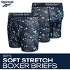 image:imageReebok Boys Underwear 8 Pack Performance MoistureWicking Boxer Briefs  Lightweight Breathable MoistureWicking Fabric Keeps Kids Cool and Dry Flexible Fit Reduces BunchingBlack PrintLight BlueBlackLegion Blue