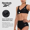 image:imageReebok Bralette Bikini Sets for Women High Waisted Bikini Bottoms Womens Swimsuits Athletic Sporty Bathing SuitBlack