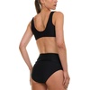 image:imageReebok Bralette Bikini Sets for Women High Waisted Bikini Bottoms Womens Swimsuits Athletic Sporty Bathing SuitBlack
