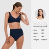 image:imageReebok Bralette Bikini Sets for Women High Waisted Bikini Bottoms Womens Swimsuits Athletic Sporty Bathing SuitNavy