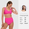 image:imageReebok Bralette Bikini Sets for Women High Waisted Bikini Bottoms Womens Swimsuits Athletic Sporty Bathing SuitPink