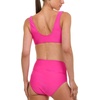 image:imageReebok Bralette Bikini Sets for Women High Waisted Bikini Bottoms Womens Swimsuits Athletic Sporty Bathing SuitPink