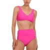 image:imageReebok Bralette Bikini Sets for Women High Waisted Bikini Bottoms Womens Swimsuits Athletic Sporty Bathing SuitPink