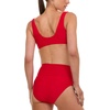 image:imageReebok Bralette Bikini Sets for Women High Waisted Bikini Bottoms Womens Swimsuits Athletic Sporty Bathing SuitRed