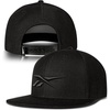 image:imageReebok Identity Vector Hat Adjustable Snapback Closure Flat Brim Heavyweight Acrylic CapIdentity Vector  BlackWhite