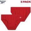image:imageReebok Mens Low Rise Briefs  5 Pack Soft Stretch Performance Low Rise Mens Underwear TagFree Comfort BriefsBlackHeather GreySalsa RedBlack
