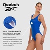 image:imageReebok One Piece Swimsuit Women Scoop Back High Cut Womens Bathing Suits One Piece Ladies Athletic Backless Swim SuitBlue