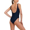 image:imageReebok One Piece Swimsuit Women Scoop Back High Cut Womens Bathing Suits One Piece Ladies Athletic Backless Swim SuitNavy
