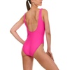 image:imageReebok One Piece Swimsuit Women Scoop Back High Cut Womens Bathing Suits One Piece Ladies Athletic Backless Swim SuitPink