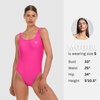 image:imageReebok One Piece Swimsuit Women Scoop Back High Cut Womens Bathing Suits One Piece Ladies Athletic Backless Swim SuitPink
