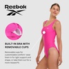 image:imageReebok One Piece Swimsuit Women Scoop Back High Cut Womens Bathing Suits One Piece Ladies Athletic Backless Swim SuitPink