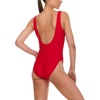 image:imageReebok One Piece Swimsuit Women Scoop Back High Cut Womens Bathing Suits One Piece Ladies Athletic Backless Swim SuitRed
