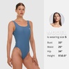 image:imageReebok One Piece Swimsuit Women Scoop Back High Cut Womens Bathing Suits One Piece Ladies Athletic Backless Swim SuitSlate Blue
