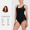 image:imageReebok Tankini Swimsuits for Women 2025 Two Piece Swim Tank Top and Bottom Set Athletic Womens Tankini Bathing SuitsBlack