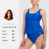 image:imageReebok Tankini Swimsuits for Women 2025 Two Piece Swim Tank Top and Bottom Set Athletic Womens Tankini Bathing SuitsBlue