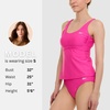 image:imageReebok Tankini Swimsuits for Women 2025 Two Piece Swim Tank Top and Bottom Set Athletic Womens Tankini Bathing SuitsPink